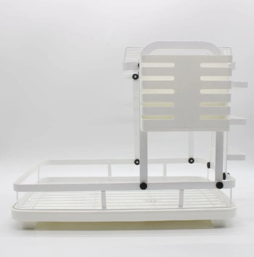 Двоярусна сушарка для посуду з відливом, 42×33×30 см, функціональна