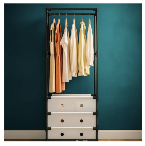 Підлогово-підвісна вішалка-стелаж RIAS YMJ-01 для одягу, взуття та аксесуарів