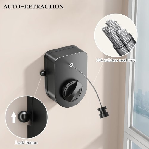 Сушарка для білизни настінна тросова Wall Dryer WD-5 — надійна та зручна