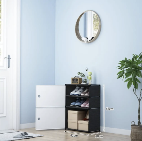 Шафа-полиця для взуття BXG-02 із закритим стелажем для зберігання у вбиральні