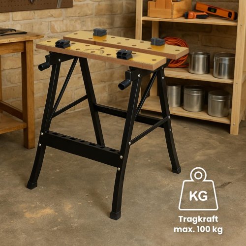 Розкладний робочий стіл-верстак Vorel FT 560×780×620 мм для майстерні