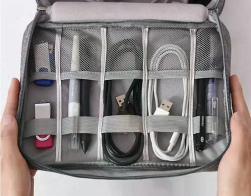 Дорожній органайзер для проводів, кабелів і зарядок — чохол для електроніки та аксесуарів