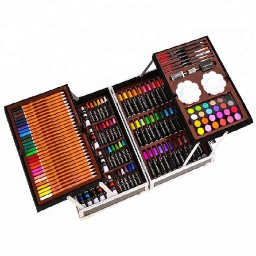 Набір для малювання й творчості «Єдиноріг» 145 предметів, двоярусний кейс, рожевий