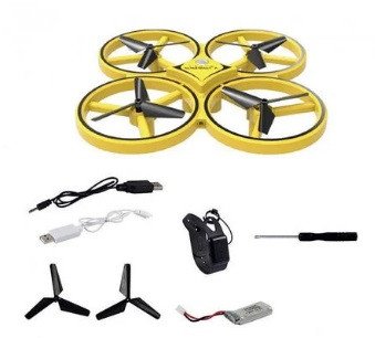 Міні квадрокоптер-дрон «тарілка» Trac KFR-001 з керуванням жестами через браслет