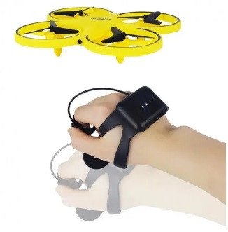 Міні квадрокоптер-дрон «тарілка» Trac KFR-001 з керуванням жестами через браслет