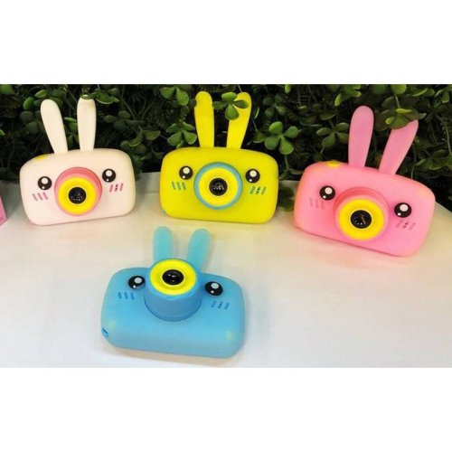 Дитяча фото-відеокамера Baby Photo Camera Rabbit «Зайчик» з таймером, масками та стікерами
