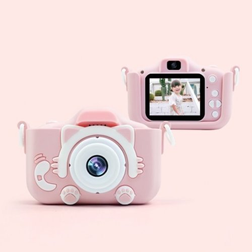 Протиударний дитячий цифровий фотоапарат-відеокамера «Котик» Smart Kids Camera 3 Series