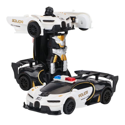 Радіокерована машинка-трансформер Bugatti Robot Car, автобот із пультом