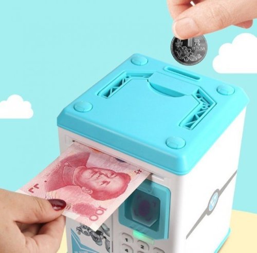 Дитячий іграшковий сейф-скарбничка Robot BODYGUARD з купюроприймачем, кодовим замком і відбитком пальця