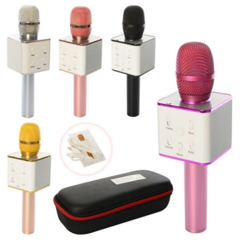 Караоке-мікрофон Q7 бездротовий Bluetooth зі вбудованою колонкою та ефектами голосу