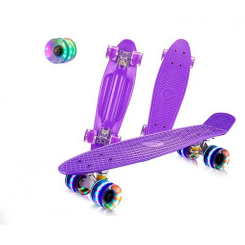 Дитячий пенніборд Penny Board Fish Skateboards: скейт-дошка з підсвіткою коліс