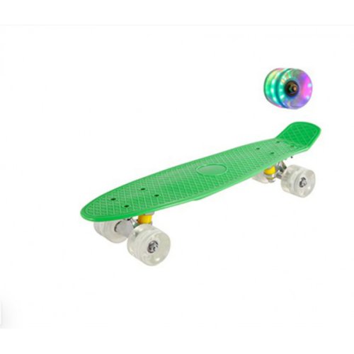 Дитячий пенніборд Penny Board Fish Skateboards: скейт-дошка з підсвіткою коліс