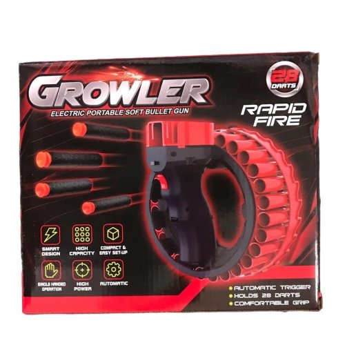 Автоматичний іграшковий бластер-кулемет Growler H01, 28 зарядів, акумуляторний