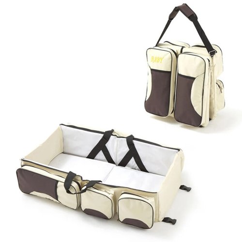 Складана сумка-ліжко для перенесення дитини Ganen Baby Bed & Bag, бежева