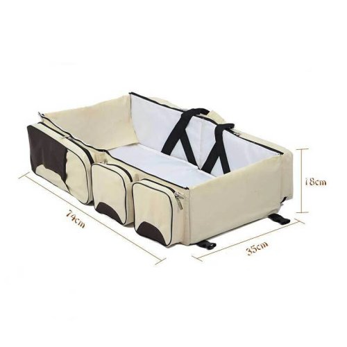 Складана сумка-ліжко для перенесення дитини Ganen Baby Bed & Bag, бежева