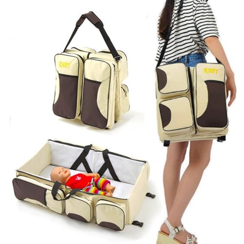 Складана сумка-ліжко для перенесення дитини Ganen Baby Bed & Bag, бежева