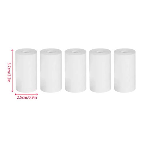 Набір термопаперу для портативного принтера: 5 рулонів, папір для дитячого термопринтера