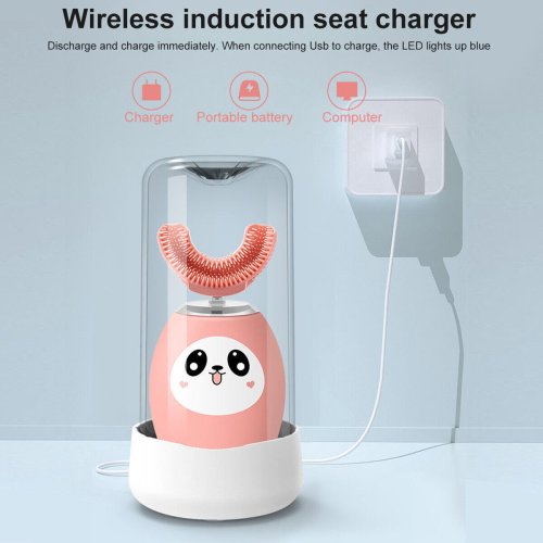 Дитяча U-подібна електрична ультразвукова силіконова зубна щітка-капа