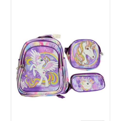 Дитячий шкільний рюкзак 3 в 1 для дівчаток «Дельфінчик» (набір: рюкзак+сумка+пенал)