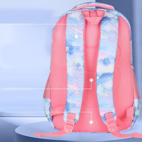 Дитячий шкільний рюкзак 3 в 1 для дівчаток «Дельфінчик» (набір: рюкзак+сумка+пенал)