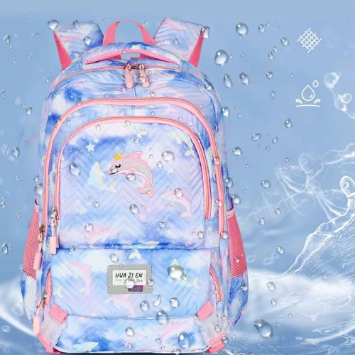 Дитячий шкільний рюкзак 3 в 1 для дівчаток «Дельфінчик» (набір: рюкзак+сумка+пенал)