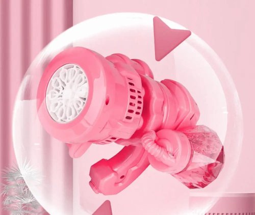 Дитячий автомат-кулемет Bubble Machine Toy — генератор мильних бульбашок (пухирцевий пістолет)