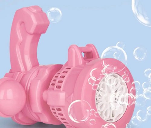 Дитячий автомат-кулемет Bubble Machine Toy — генератор мильних бульбашок (пухирцевий пістолет)