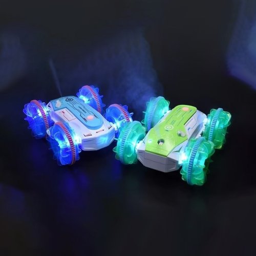 Трюкова радіокерована машинка-перевертень Amphibious Stunt: їздить по воді, дим, підсвітка