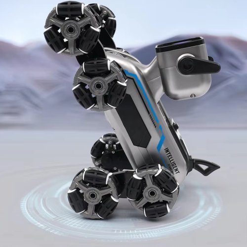 Радіокерований робот-пес Stunt Robot Dog на колесах: вбудований динамік і LED-підсвітка