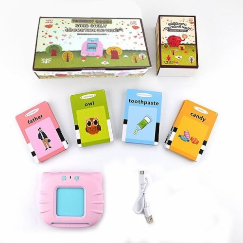 Монтессорі розвиваючі звукові картки для дітей: гра для вивчення англійської, 224 слова