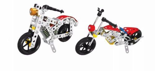 Металевий гвинтовий конструктор «Мотоцикли» 5-в-1, 283 деталі (механічний)