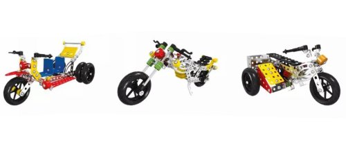 Металевий гвинтовий конструктор «Мотоцикли» 5-в-1, 283 деталі (механічний)