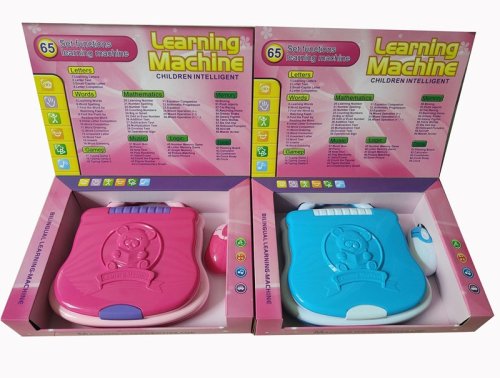 Інтерактивний дитячий ноутбук Learning Machine з мишкою: 65 навчальних ігор, рожевий/блакитний