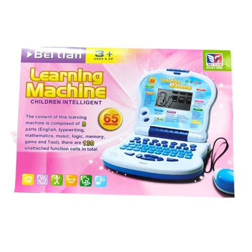 Інтерактивний дитячий ноутбук Learning Machine з мишкою: 65 навчальних ігор, рожевий/блакитний