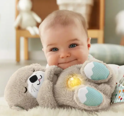 Плюшева іграшка-нічник видрочка Soothe Snuggle Otter: музика, підсвітка, імітація дихання