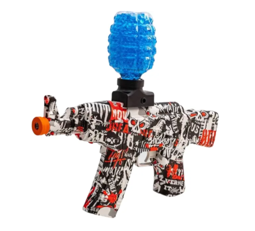 Дитячий орбібольний автомат GUN TOYS WH10 — кулемет‑пістолет, стріляє орбізами та гелевими кульками