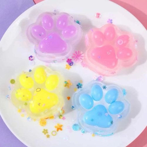 Антистрес-іграшка Squish Cat Paw: силіконова сквіш-лапка котика (таба) для дітей