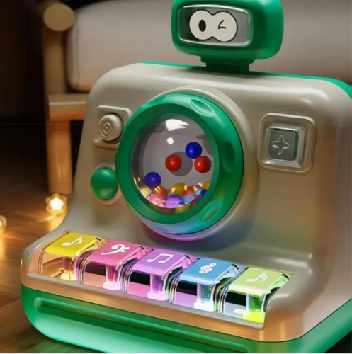 Міні-піаніно іграшкове з музикою та підсвіткою, електросинтезатор на батарейках, Монтессорі, 18м+