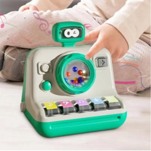 Міні-піаніно іграшкове з музикою та підсвіткою, електросинтезатор на батарейках, Монтессорі, 18м+