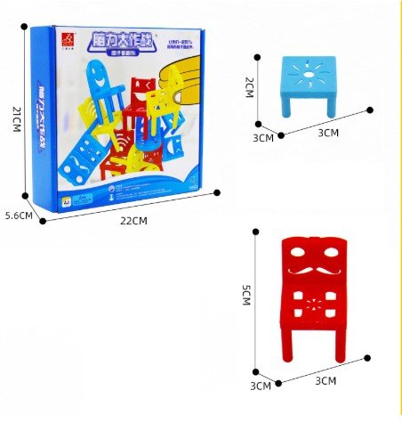 Стільці-балансири: настільна розвивальна гра для дітей, пірамідка зі стільців що балансують