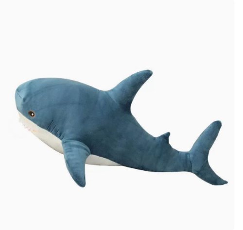 Дитяча плюшева іграшка акула-обіймашка 140 см, м’яка подушка-обнімашка