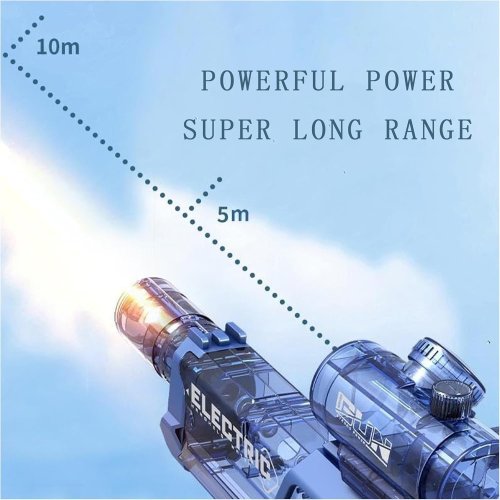 Електричний водяний бластер A2: акумуляторний автоматичний пістолет з підсвіткою та великим баком