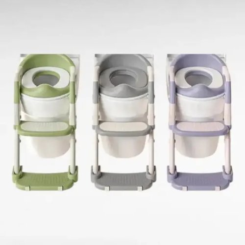 Дитяче сидіння на унітаз Babycare з драбинкою, складна накладка зі сходинкою