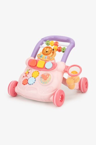 Дитячі ходунки-каталка 4в1 з розвивальним центром: сортер, шестерні, баскетбольне кільце