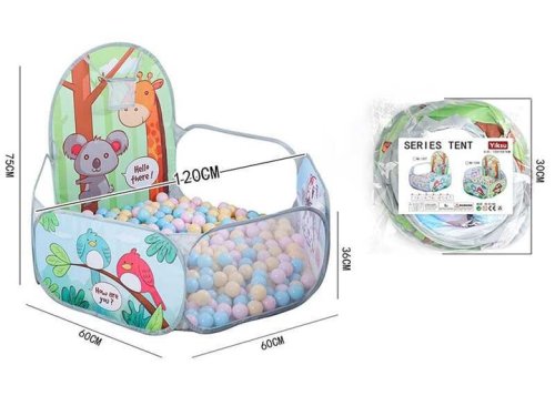Дитячий ігровий манеж-басейн для м’ячиків з текстильним кошиком для малюків