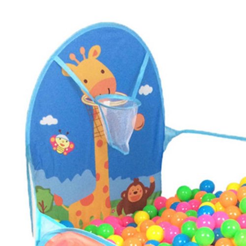 Дитячий ігровий манеж-басейн для м’ячиків з текстильним кошиком для малюків