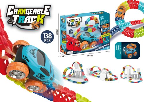 Гнучка гоночна траса Cheangeble Track з машинкою, 138 деталей (138 pcs)