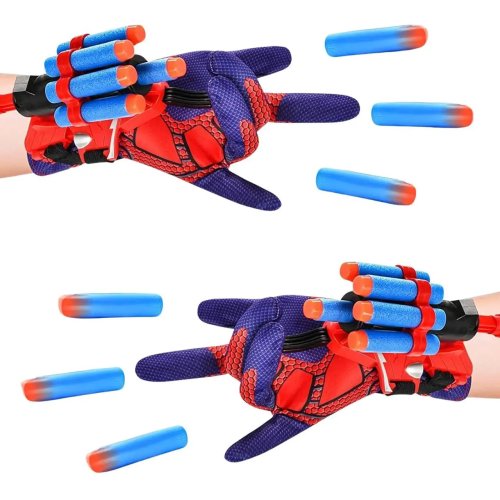 Іграшкова рукавичка Людини-павука «павутинка» з м’якими кулями для дітей