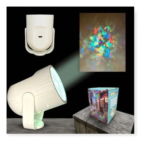 Дитячий світильник-проектор LY-1068 із милими тваринками, слайд-проектор для дітей