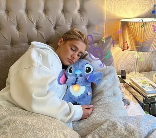 Інтерактивний нічник-стіч для сну: дихаюча плюшева іграшка-світильник (веселий)